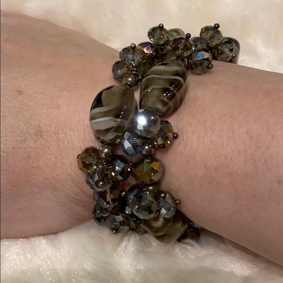 🆕 NEW Pair of Crystals &Murano Glass bracelets!!!